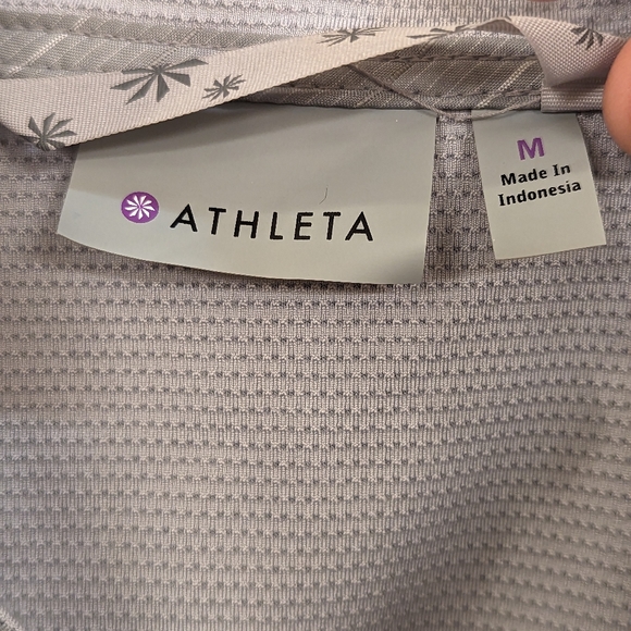 Athleta Gray Zip Up Sleeveless Running Sports Vest Sz Medium - Picture 7 of 8